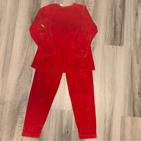 90s vintage velour Disney Red Pajama Sets Cozy 2 pieces set - Picture 3 of 4